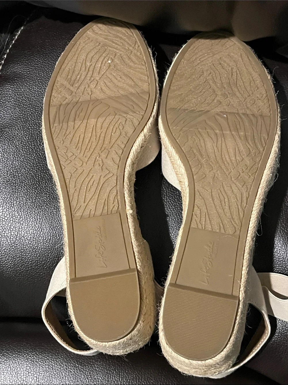 NEW LifeStride Kimmie Women's Espadrille Wedges- Beige- size 8.5